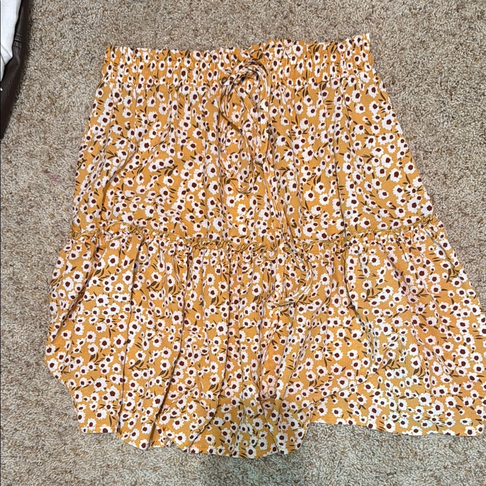 Floral Yellow Skirt
